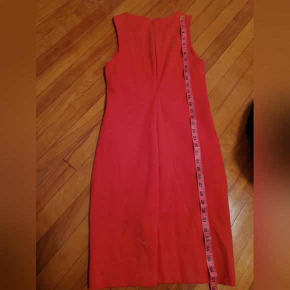 NWOT Aritzia Babaton Miguel red/orange fitted dress. Women size 6 - Picture 8 of 11